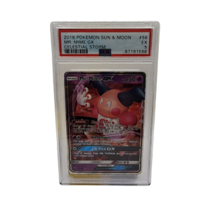 2018 Sun & Moon Celestial Storm - Mr Mime GX #56 - PSA 5