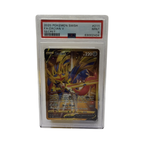 2020 Sword & Shield - Zacian V #211 Secret Full Art Gold - PSA 9