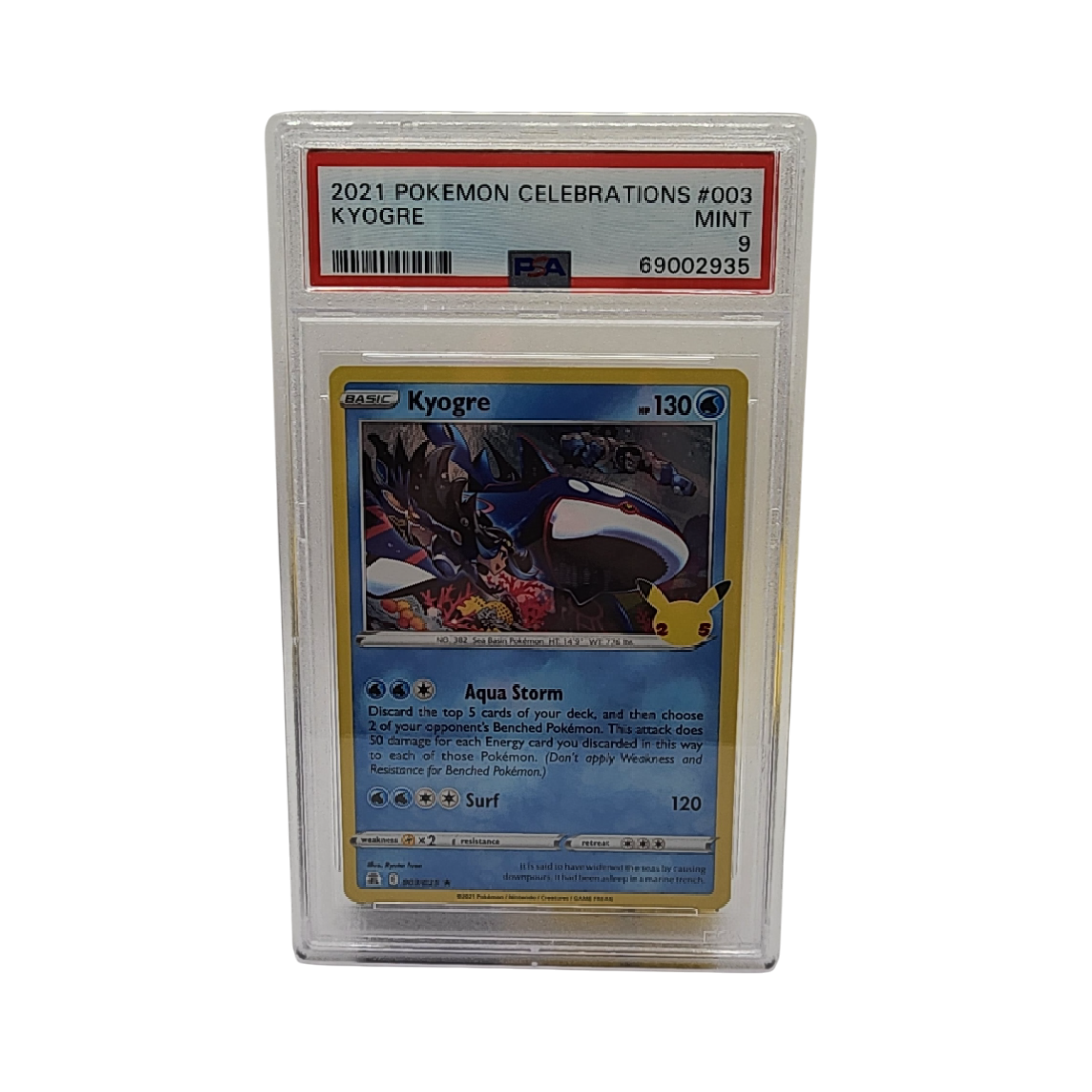 2021 Celebrations - Kyogre #3 - PSA 9 | Pokeverse