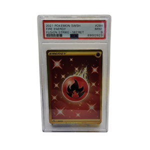 2021 Fusion Strike - Fire Energy #284 Secret Gold - PSA 9