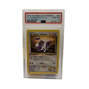 2000 Pokemon Gym Heroes 1st Edition Lt Surge's Rattata #82 PSA 10