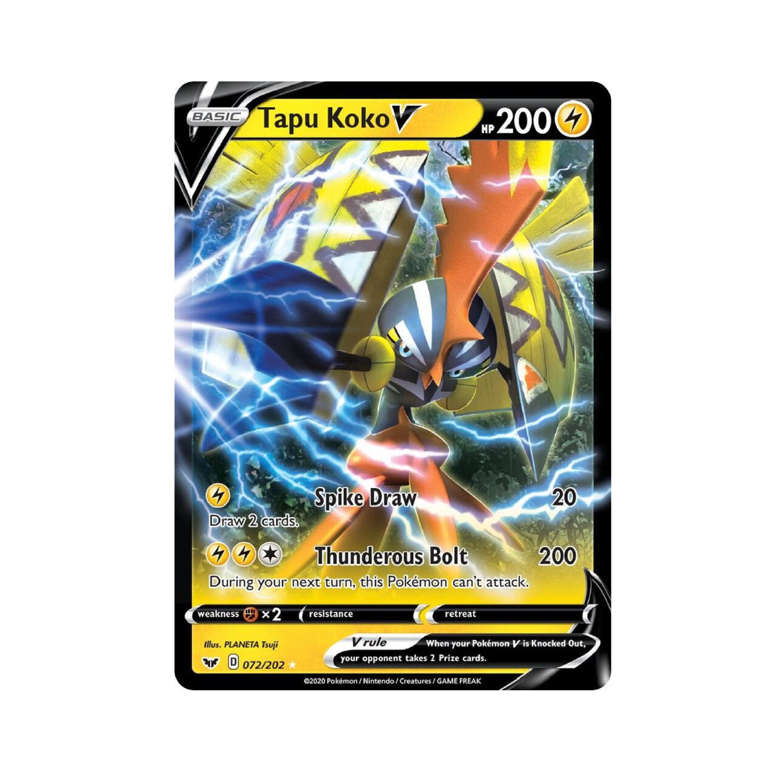 pokemon card tapu koko v - Battle Styles Pokmon 147/163 Colorless Spiral Thunder (20+) This attack does 40 more damage for each Energy attached to all of your opponents Pokmon Tapu Koko V 2021 Japanese