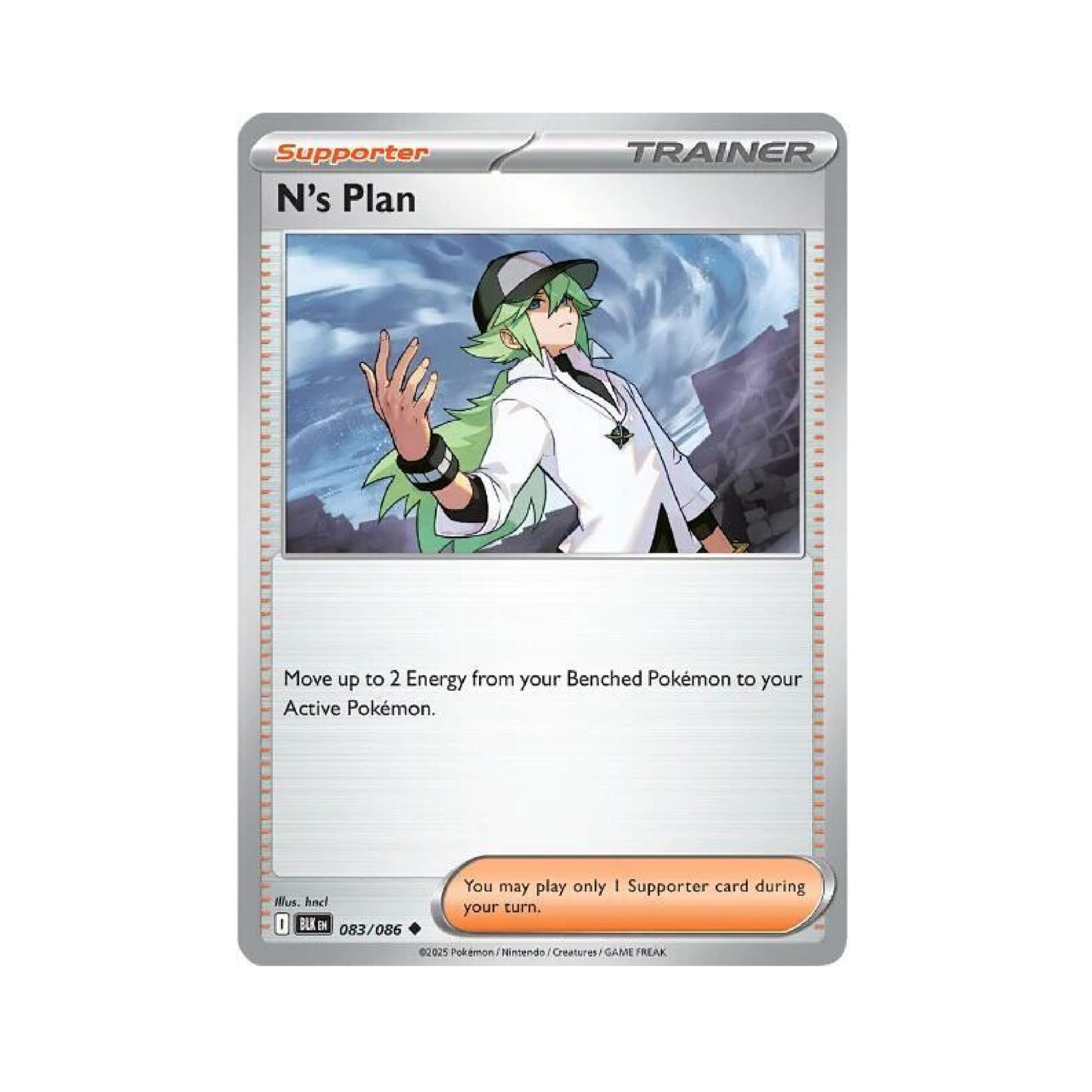 n's plan pokemon card 2025 Pokemon Black Bolt #170/086 N's Plan Special Illustration Rare