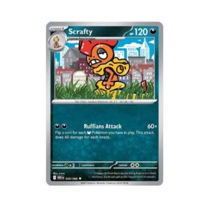 White Flare Scrafty Pokeball #58