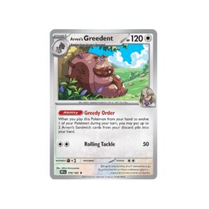 Destined Rivals Arven's Greedent Holo #159