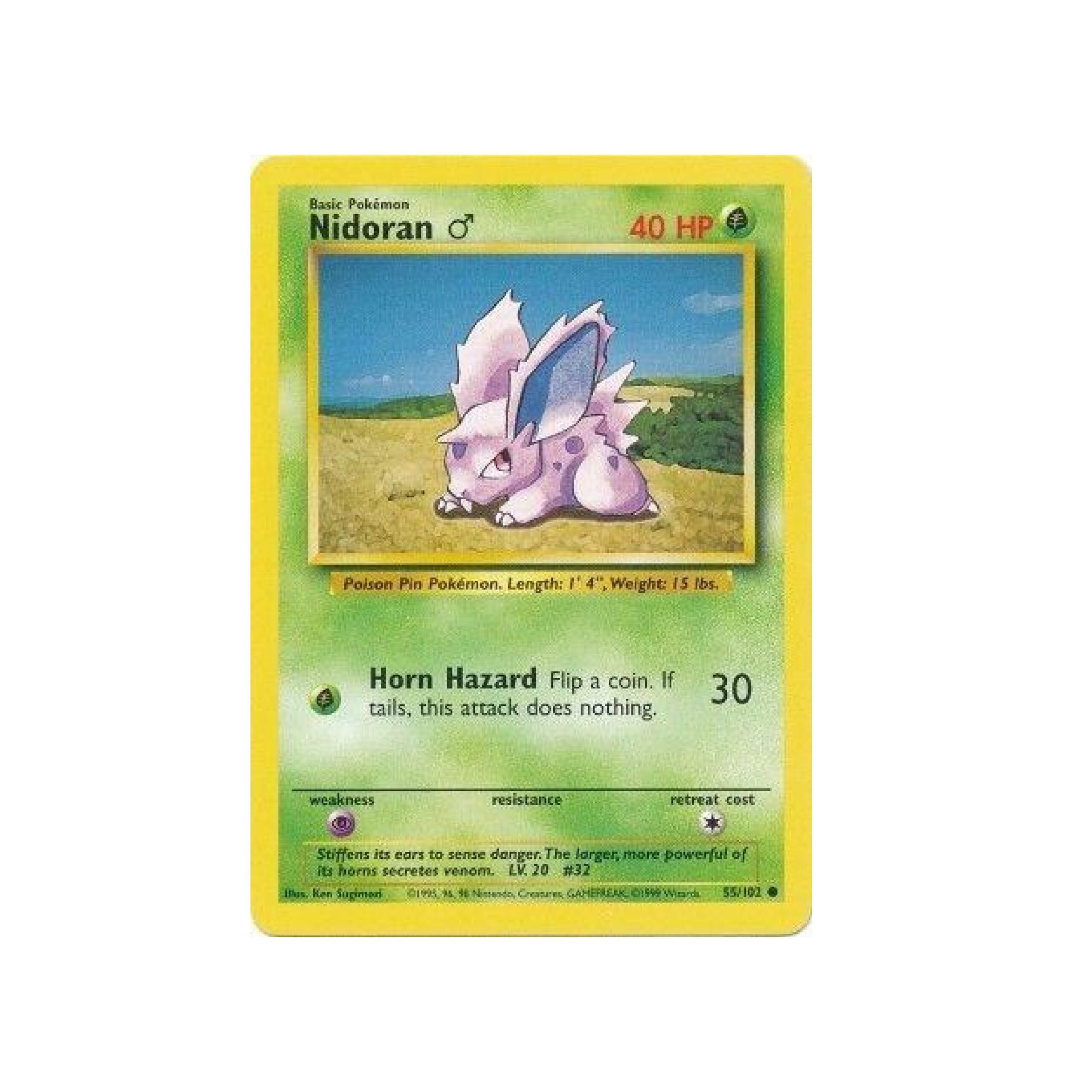 Base Set Nidoran #55 Lightly Played